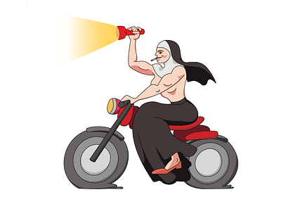 Nun On The Run branding design graphic design illustrator illustrator cc logo nun vector