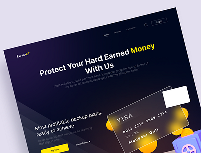 Secure Money/Web concept idea illustration ui