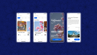 Travel app -Mobile app app application booking clean design interface screen tour travel ui ux