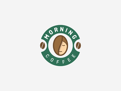 Morning Coffee Brand Identity bean branding cafe coffee coffee bean coffeeshop espresso girl hair logo logodesign logodesigner mark morning sleep symbol