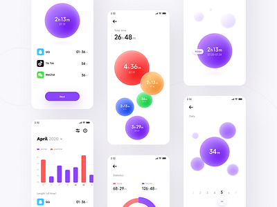 Picktime app ui china color design uidesign