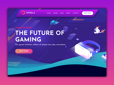 OPHELA - Gaming Website best shots clean creative design design designer dribble best shot esports website game design gaming landing page playstation ux design website website design