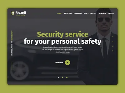 Rigardi - Security Agency website best shots bodyguard clean creative design designer dribble best shot elite force security agency company security company security guard security services security systems ux design website