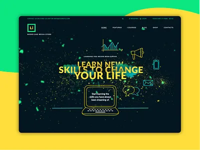 Landing Page For Books Store best shots book book cover book website clean creative design designer dribble best shot library website online store website reading website ux design website