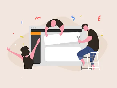 Customizable Dashboard 2d backoffice building character crm customize flat human illustration interface people storehub vector