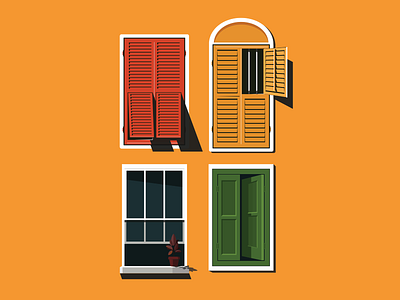 WINDOWS 2d adobe adobe illustrator art color covid 19 digital art flat flat illustration illustration illustrator minimal minimalism story travel urban art vector website windows