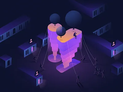 User-Centered Design branding characters contemporary dark data design illustration isometric minimal persona personal data user user friendly vector