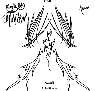 Exiled Hunter by A.W.Arif art dark design