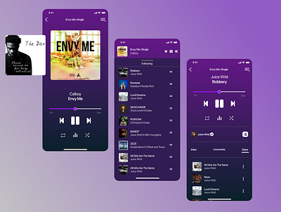 Daily UI 009 Music player UI app concept ios music music app music player ui