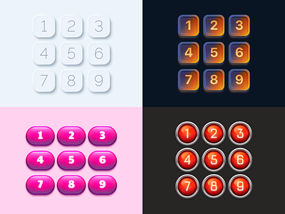 Figma Keypads (Skeuo/Neuomorphic) buttons figma figma design illustration ui