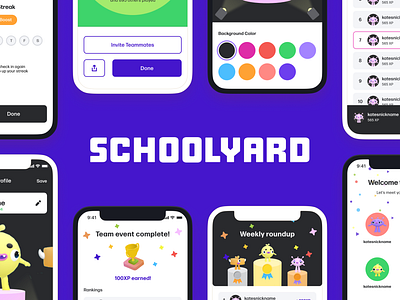 Schoolyard adobe app app design branding design figma illustration mobile design ui ux