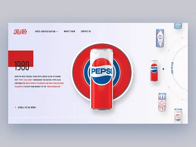 PEPSI PROMO page | Limited Edition Concept coca cola cola design drink pepsi promo retro retro design retrowave ui vintage web