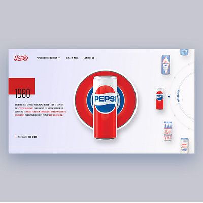 PEPSI PROMO page | Limited Edition Concept coca cola cola design drink pepsi promo retro retro design retrowave ui vintage web