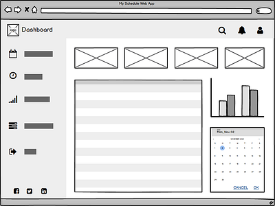 MyScheduleWebApp design ui ui design web wireframe wireframing