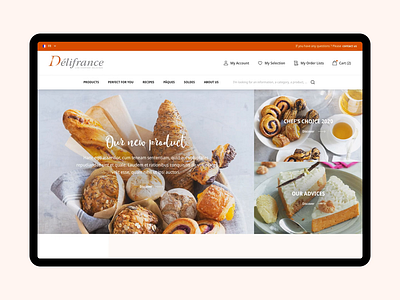 Délifrance Website agence bakery croissant design desktop dnd délifrance ecommerce frozen magento mobile pastry product responsive sketch ui viennoiserie website