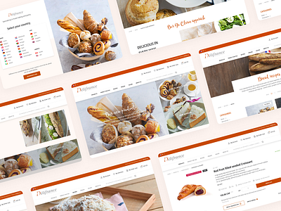 Délifrance Website agence bakery croissant design desktop dnd délifrance ecommerce frozen magento mobile pastry product responsive sketch ui viennoiserie website