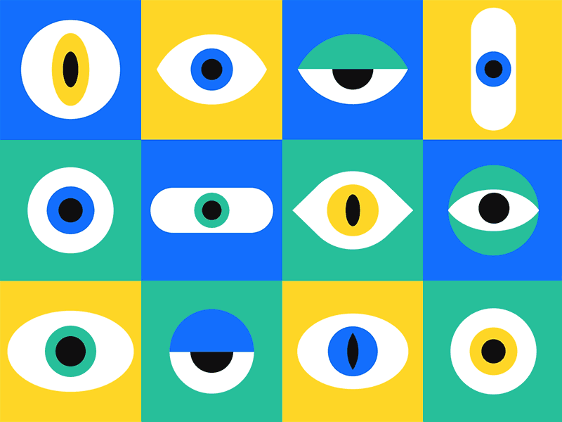 Eyeballs bold doodle eye eyeball eyes flat geometric gif gif animated gif animation icon logo loop minimal motion motion design shape simple