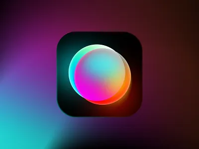 3D Camera app icon 3d effect app app store camera gradient icon icon design lens mobile app icon photo