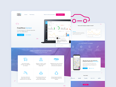 F2M Landing page car car fleet design landing page saas ui ux web webdesign