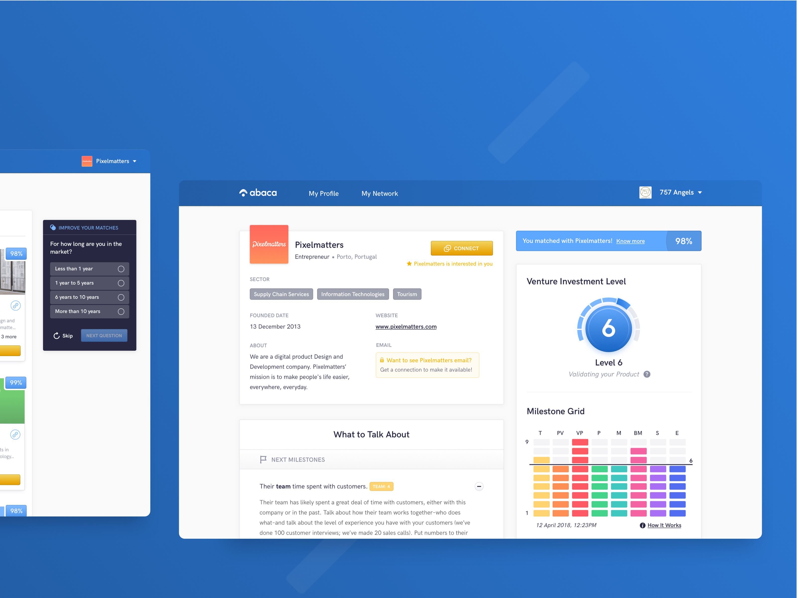 Abaca's Web App back end development branding design development entrepreneurs finance front end development fundraising investment product strategy strategy ui ui design uiux ux ux design venture capital webapp webapp design