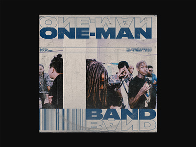 113 ~ one-man band. album art album artwork album cover album cover design cover art cover artwork cover design dailyposterdesign gfx gfxmob graphicdesign layout minimalism photoshop poster a day poster design swiss design typogaphy visual graphics