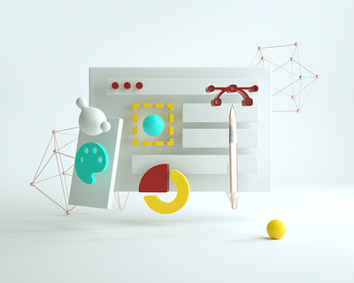 Product design // 3D Illustration 3d 3d art 3d artist branding calm clean design illustration ux