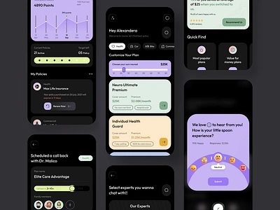 Insurance App Design advisor app app design car consultant health insurance insuretech medical mobile mobile app policy