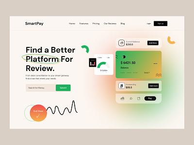 Finance Website Template -SmartPay creative dribbble best design finance website template header landing page popular design template design uihut uiux design uiux design agency web web design website