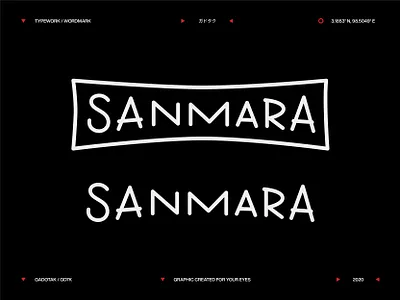 San Mara Logotype design font logo logo design logotype minimal type type design typography vector