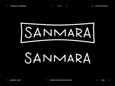 San Mara Logotype design font logo logo design logotype minimal type type design typography vector