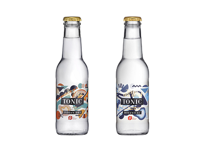 Tonic du nord beverage bottle colors design identity illustration illustrator label print shapes tonic