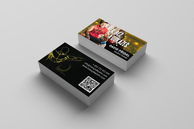 David Přidal business card branding business business card business card design contact czech david david pridal design healthy indesign muscles personal trainer qr code trainer training training center warrior