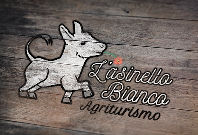 L'asinello Bianco Painted Wood branding design farmhouse illustration logo logo design