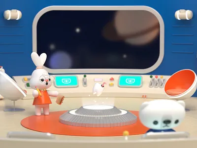 Research 3d modeling bear bunny c4d character character design cinema 4d illustration polar bear research space