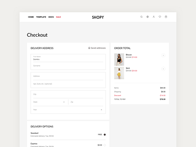 One Page Checkout Design bootstrap template bootstrap theme checkout flow checkout form checkout page checkout process ecommerce design ecommerce shop ecommerce website minimal shop modern ui one page checkout shop shop design shopping store design ui components ui form web design