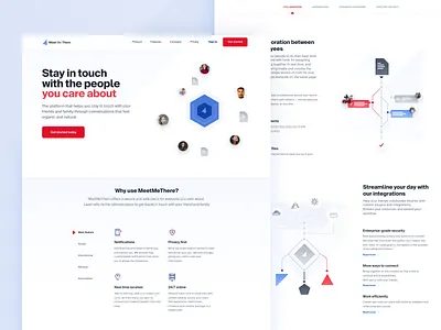 Homepage Iteration blue branding clean colors corporate design icon icons illustration minimal red typography ui ux web webdesign website