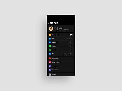 iOS 14 Setting Redesign app design flat ios ios design network notification setting sketch ui ui ux ux