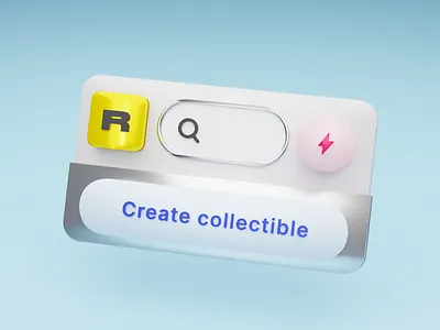 Realible - (NFT) 3d 3d artist 3d ui collectible compact crypto crypto artist cryptoart cryptocurrency etheruem minimalism minimalist minimalistic nft nft artist nftart rarible realistic ui userinterface