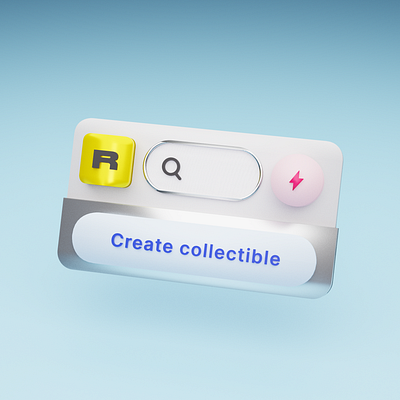 Realible - (NFT) 3d 3d artist 3d ui collectible compact crypto crypto artist cryptoart cryptocurrency etheruem minimalism minimalist minimalistic nft nft artist nftart rarible realistic ui userinterface