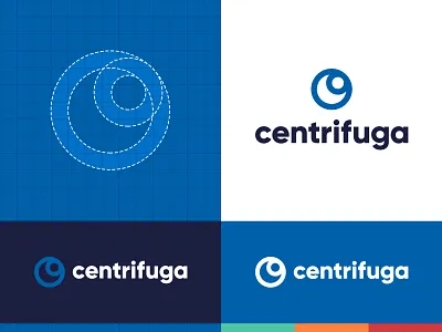 Centrifuga Logo art blue branding centrifusion classic blue color palette composition design elegant font font graphic design identity design logo logotype logotype design minimal modern print design simple logo typogaphy