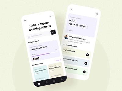 LMS- Learning Management App app app design app ui app ui design dribbble best design learning management app lms uihut visual design