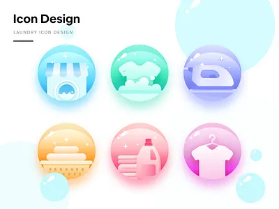 Laundry Icon Set app bathroom design exploration icon icon set iconography illustration laundry mobile mobile app design ui ui design