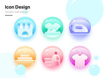 Laundry Icon Set app bathroom design exploration icon icon set iconography illustration laundry mobile mobile app design ui ui design