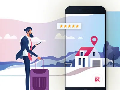 RentALL - Airbnb Clone App Development app design illustration ui vector