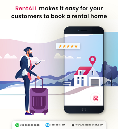 RentALL - Airbnb Clone App Development app design illustration ui vector