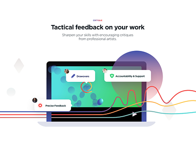 SOM Feedback animation draw feedback gradient graphics keyframe laptop lines schol of motion timeline timeline cover website