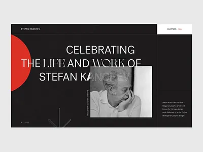 Stefan Kanchev - Home screen digital design stefan kanchev typography ui visual direction web design web designer webflow expert website design
