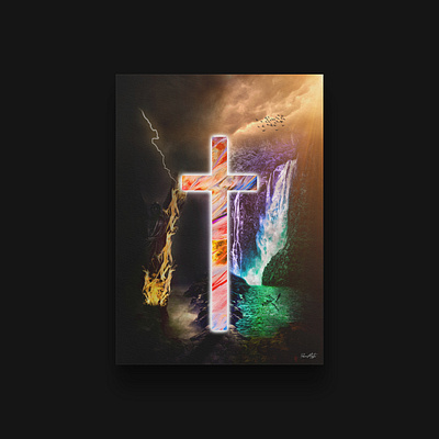 The Cross of Jesus Christ adobe artwork christian christian design composition design digital art photoshop poster poster art poster design posters surreal surrealism