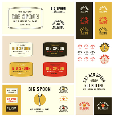 Big Spoon branding design durham illustration logo vintage
