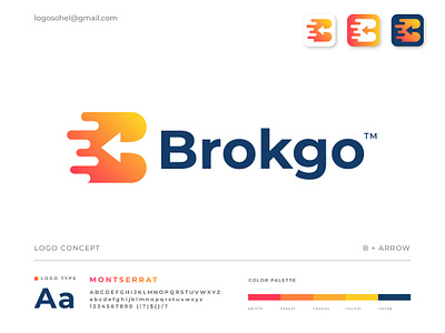 Brokgo Logo Design abstract logo analysis logo app logo app logo trends app logo trends 2020 arrow logo b letter logo b logo branding business logo logo logo design logodesign logos logos idea marketing logo modern logo modern logo design monogram logo software logo